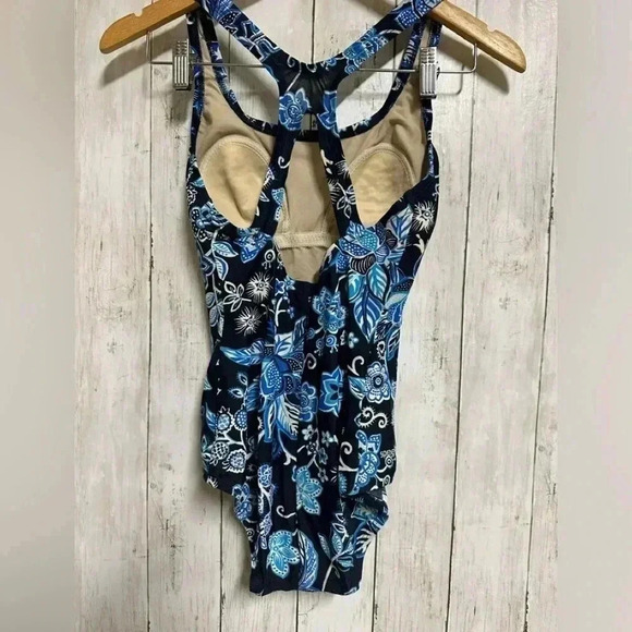 Speedo Floral One-Piece Swimsuit Size 6 - Picture 2 of 4